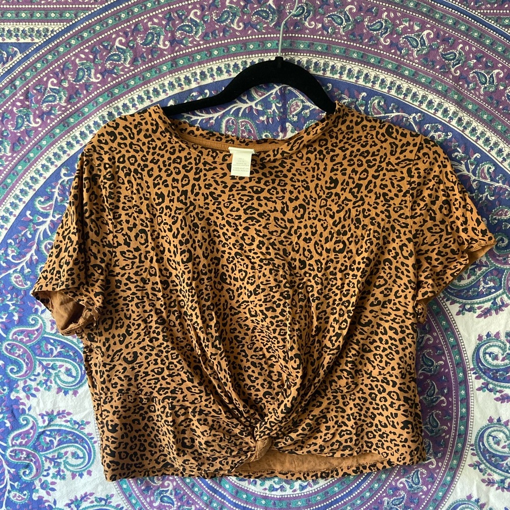 Leopard print crop top